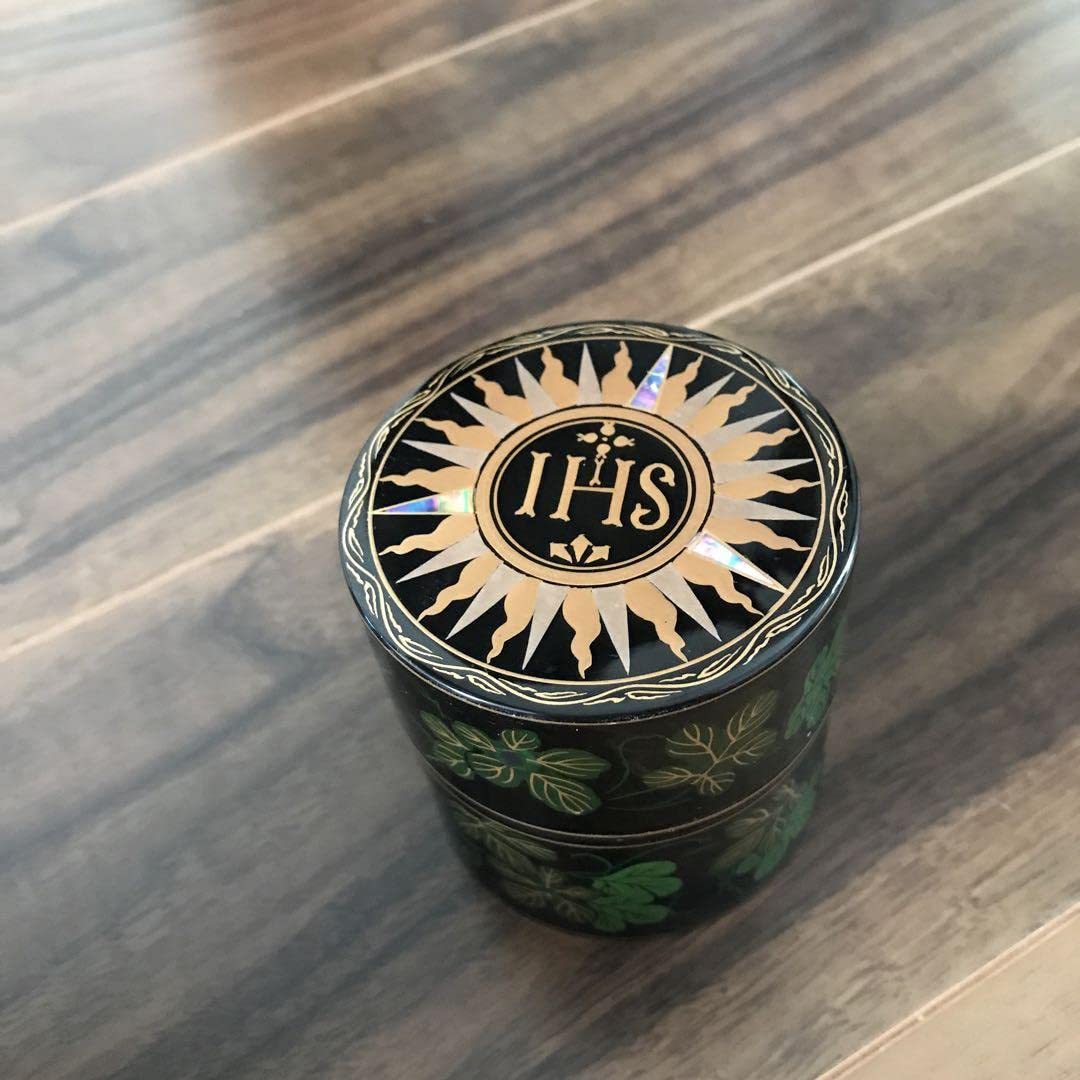 茶道具】 中次 イエズス会 螺鈿 オステア *浜田慎一郎* *薄茶器*棗*